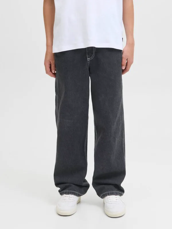 Джинсы свободного кроя jjialex jjcarpenter Jack & Jones Junior, Black Denim