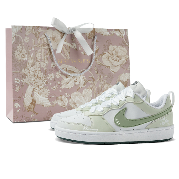 

Низкие детские кроссовки для скейтбординга Court Borough для подростков Nike, зеленый/белый