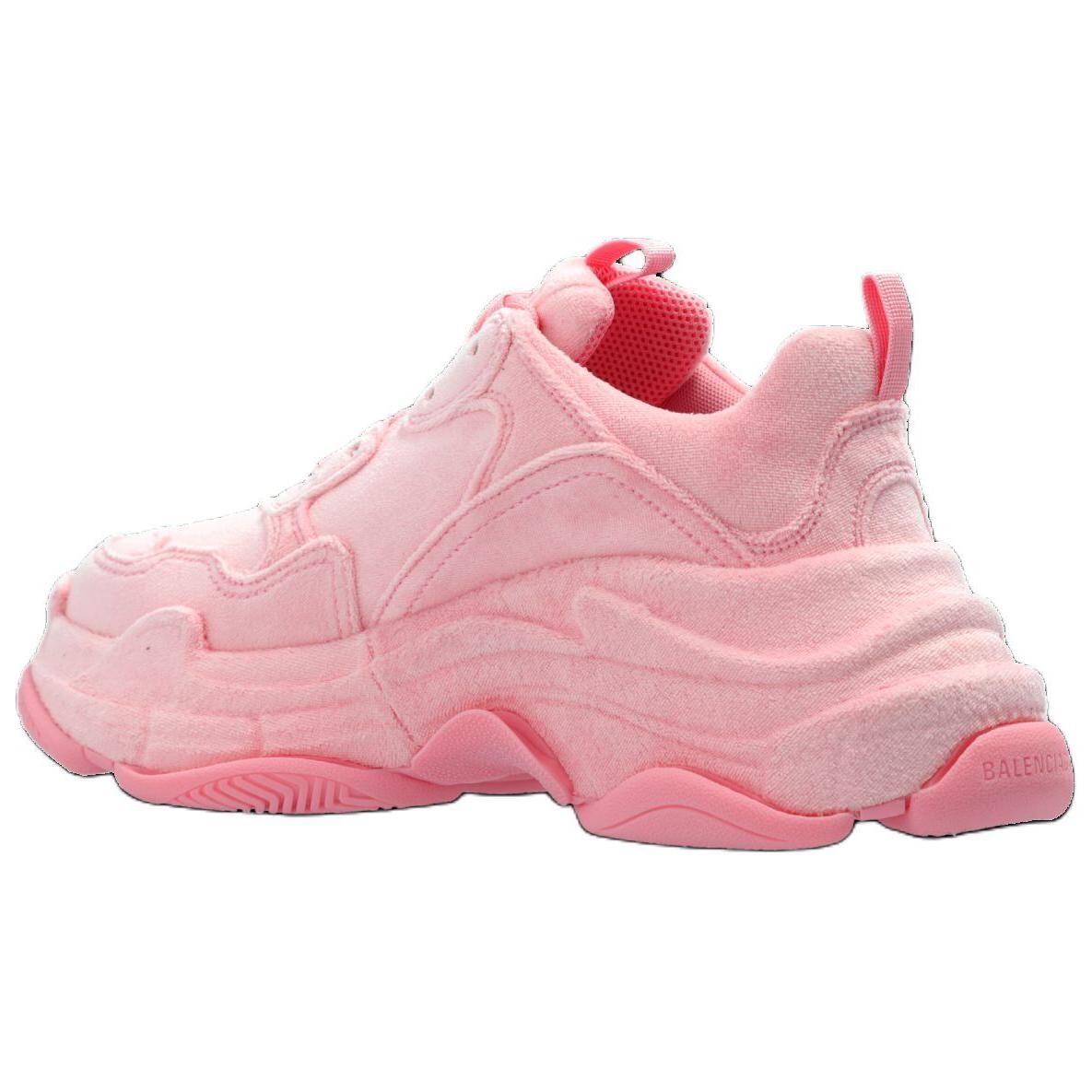 Кроссовки Triple S Chunky женские низкие розовые Balenciaga — фото 4
