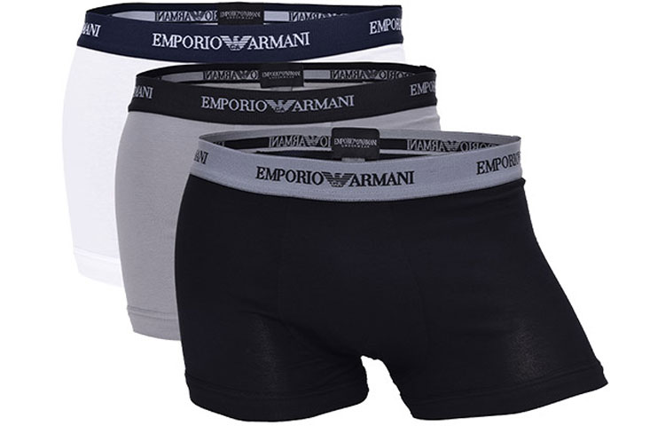 Трусы мужские 3 шт EMPORIO ARMANI, разноцветные — фото 2