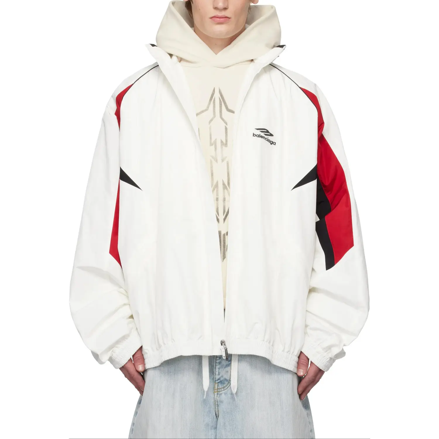 Balenciaga Куртка свободного кроя мужская белая, White — фото 3