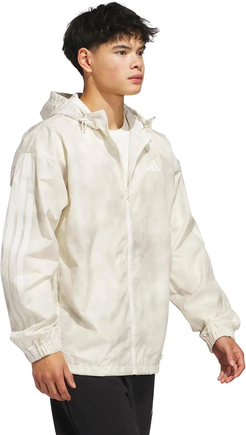 Куртка ветрозащитная adidas, цвет Off White/Alumina — фото 3