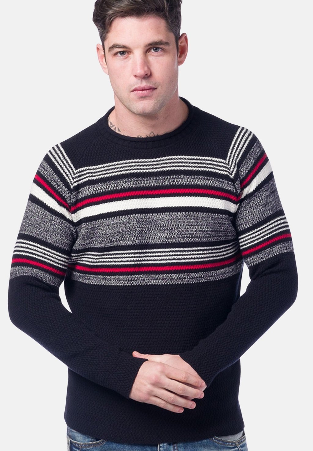 

Джемпер STRIPES Koroshi, темно-синий
