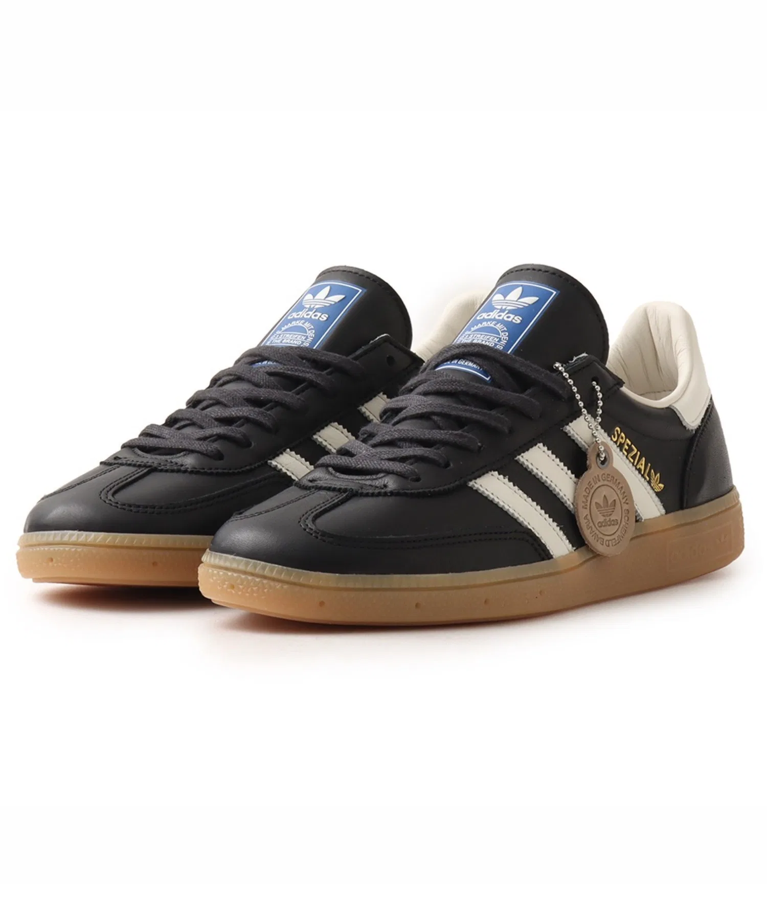 Мужские кроссовки adidas HANDBALL SPEZIAL из кожи чёрные