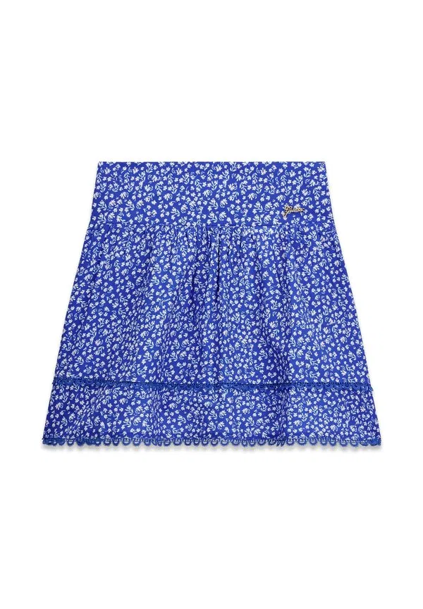 Юбка смешанного силуэта а-образного кроя Guess, Blumenmuster Blau