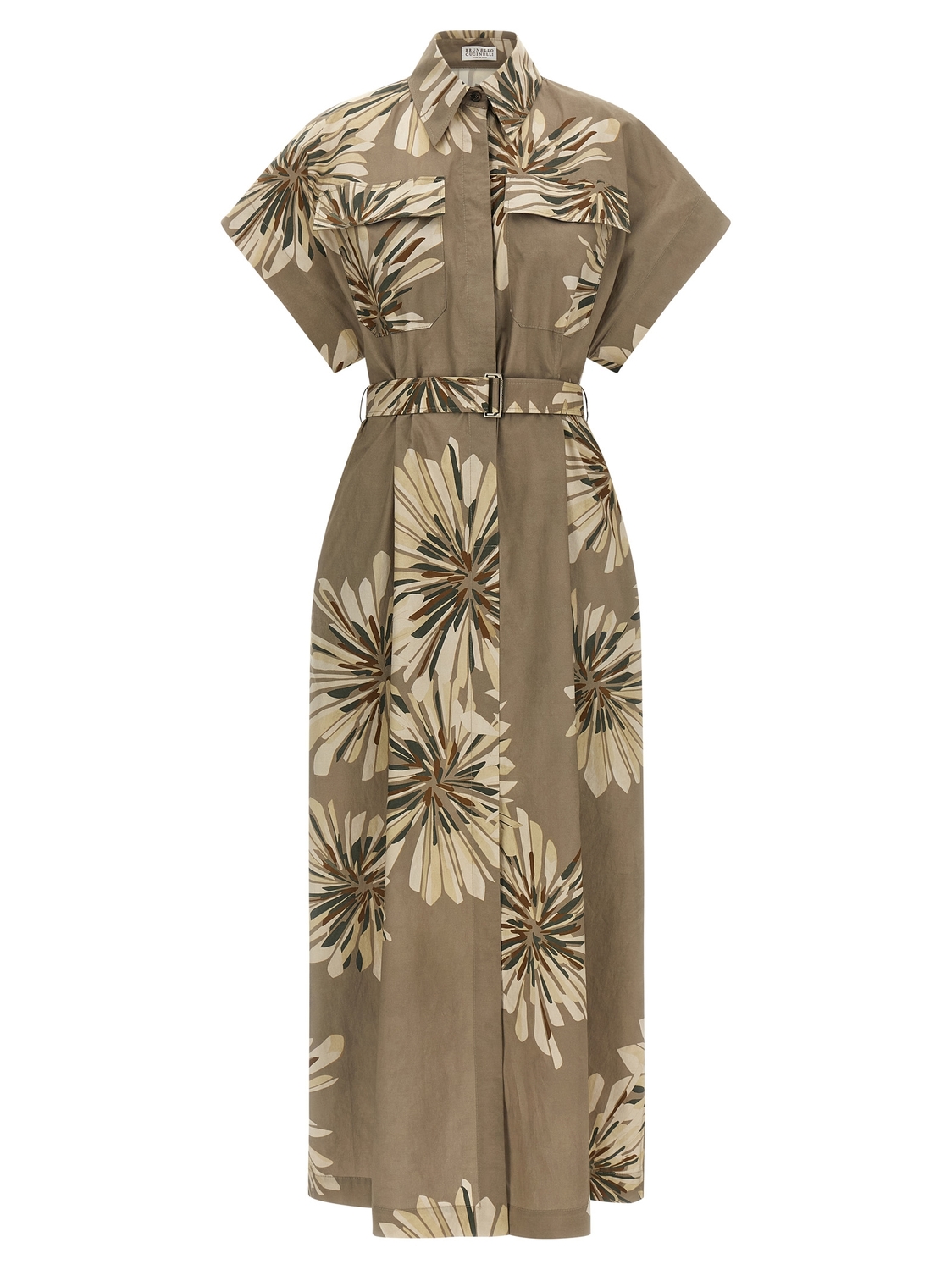 

Платье-рубашка Brunello Cucinelli, зеленый