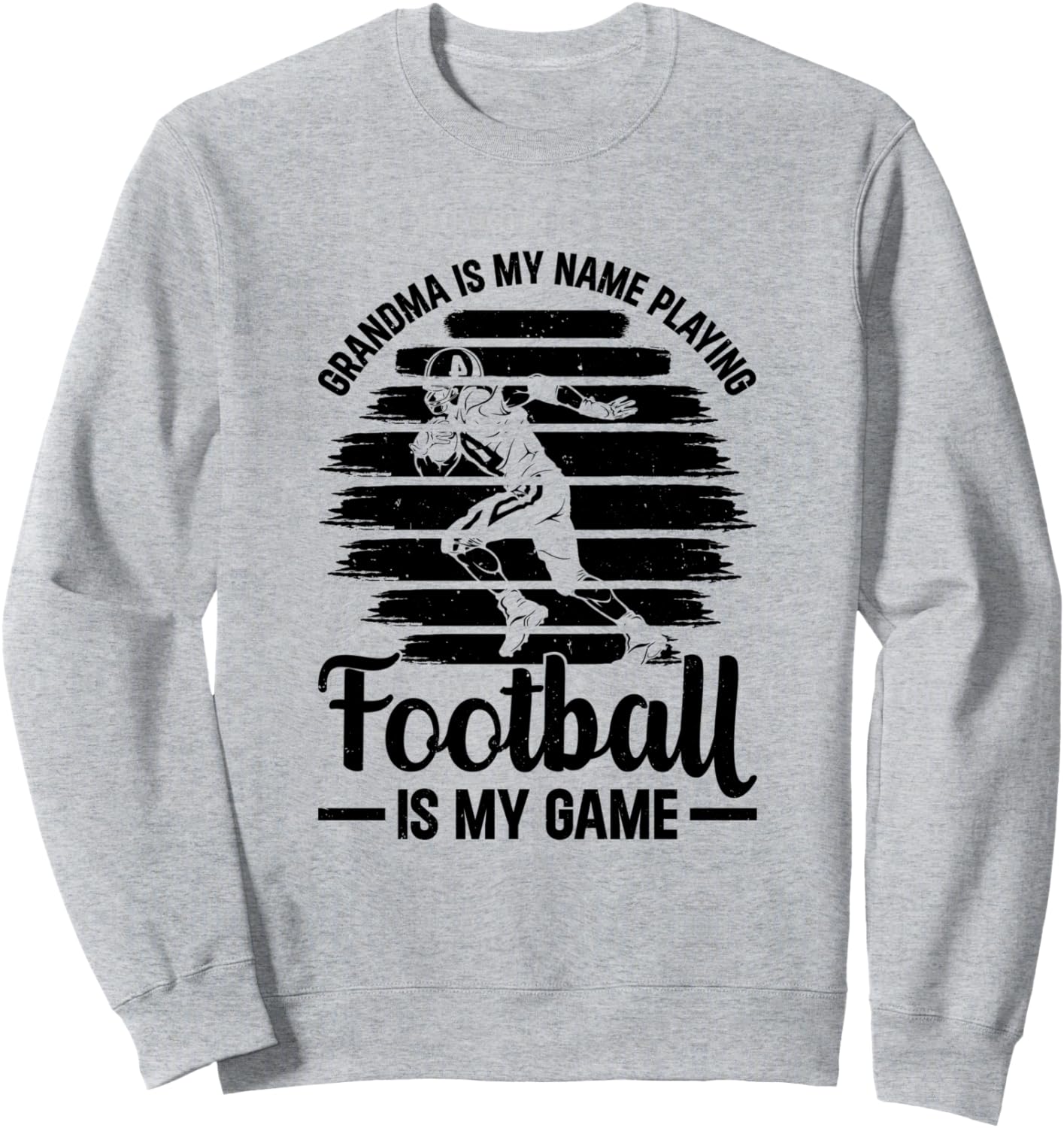 

Меня зовут бабушка, я играю в американский футбол. Толстовка с надписью Футбол Football Grandma American Football Grandma, серый
