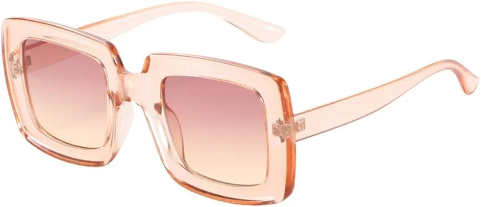 

Модные портативные квадратные солнцезащитные очки для женщин в винтажном стиле с белым градиентом, большие женские солнцезащитные очки LVTFCO, Wtyj100 Tea