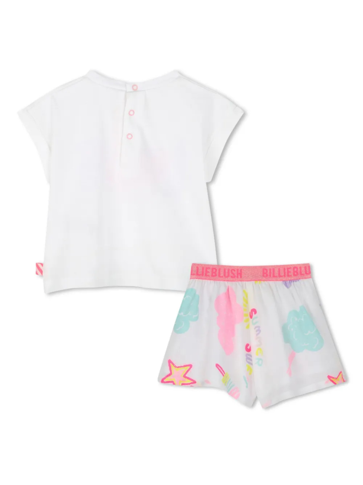 Billieblush комплект из футболки и шортов с принтом, белый — фото 2