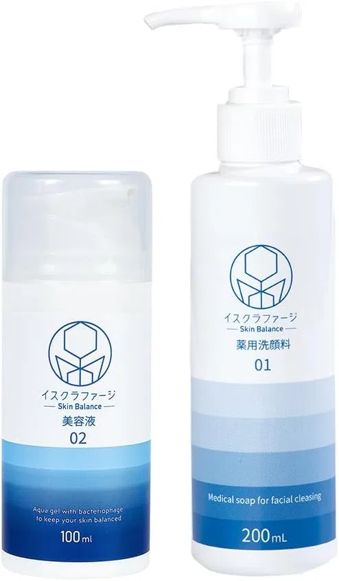 Набор Iskra Fage — Гель для умывания лечебный и сыворотка для лица SCLAFERGE Skin Balance, 200мл+50мл