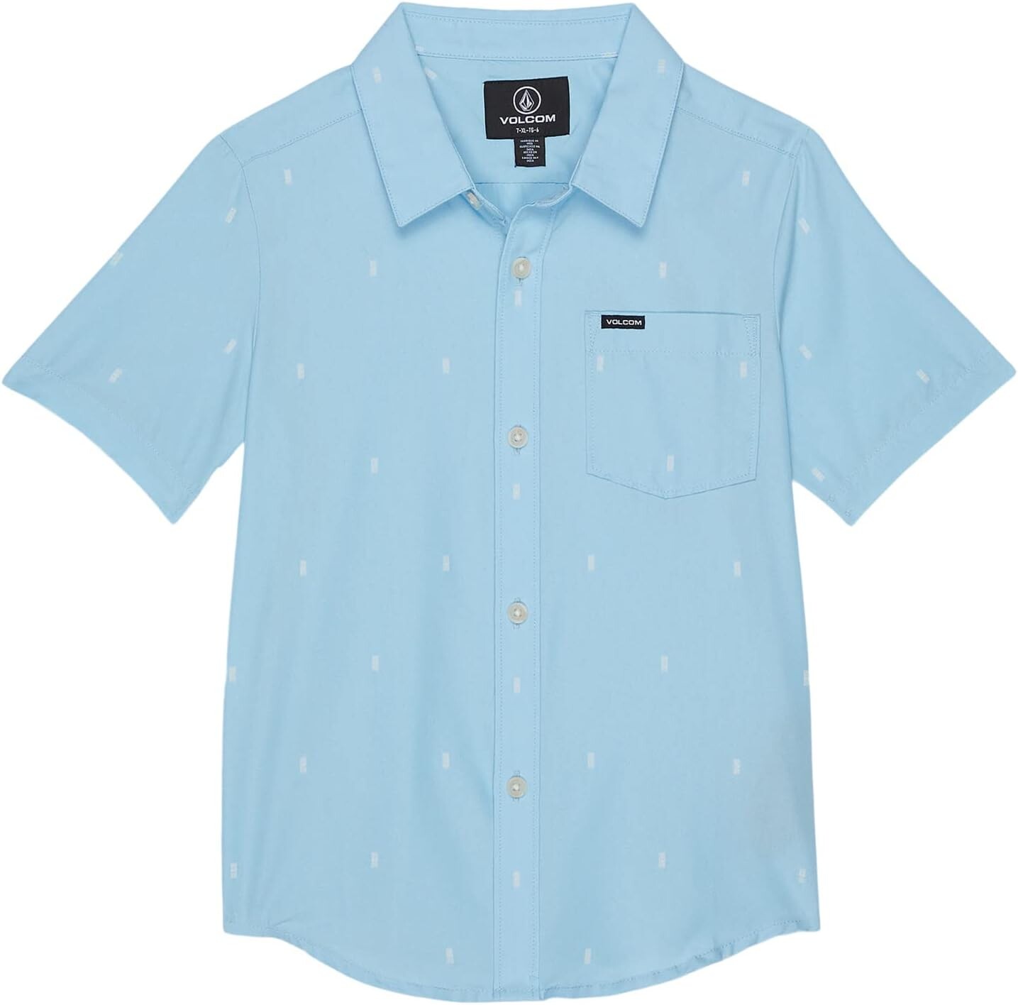 

Футболка Volcom Kids Salford Woven Short Sleeve, цвет Washed Blue