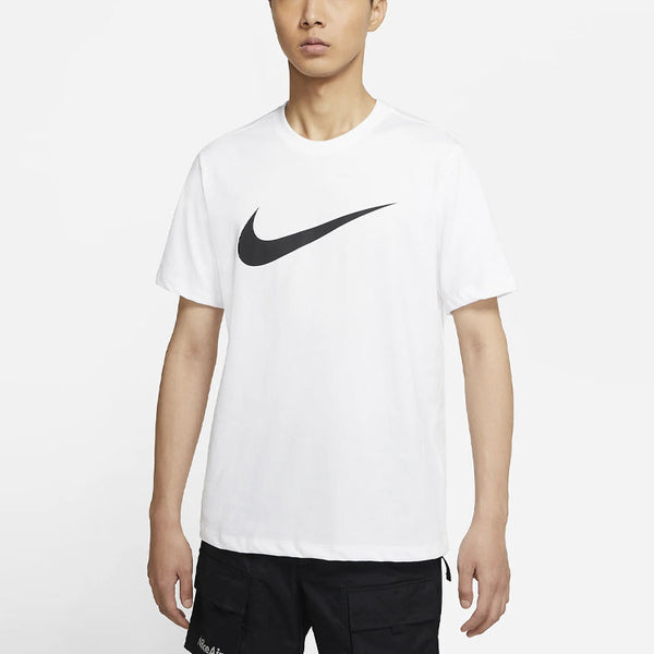 Футболка men's as nsw tee icon swoosh casual sports round neck short sleeve white t-shirt Nike, белый — фото 3