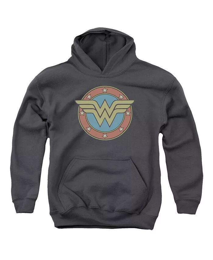 

Толстовка с капюшоном и винтажной эмблемой Wonder Woman для мальчиков DC Comics, серый