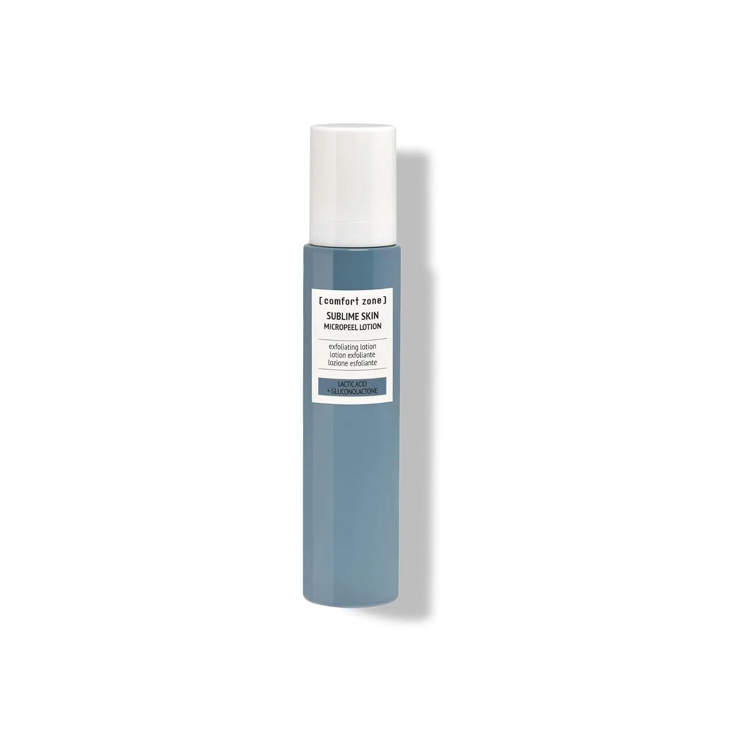 [ comfort zone ] Sublime Skin Micropeel Lotion, тоник для прогрессивного пилинга, выравнивает, осветляет, обновляет, без отдушки, чистый уход, молочная кислота, глюконолактон, для ежедневного использования, 100 мл