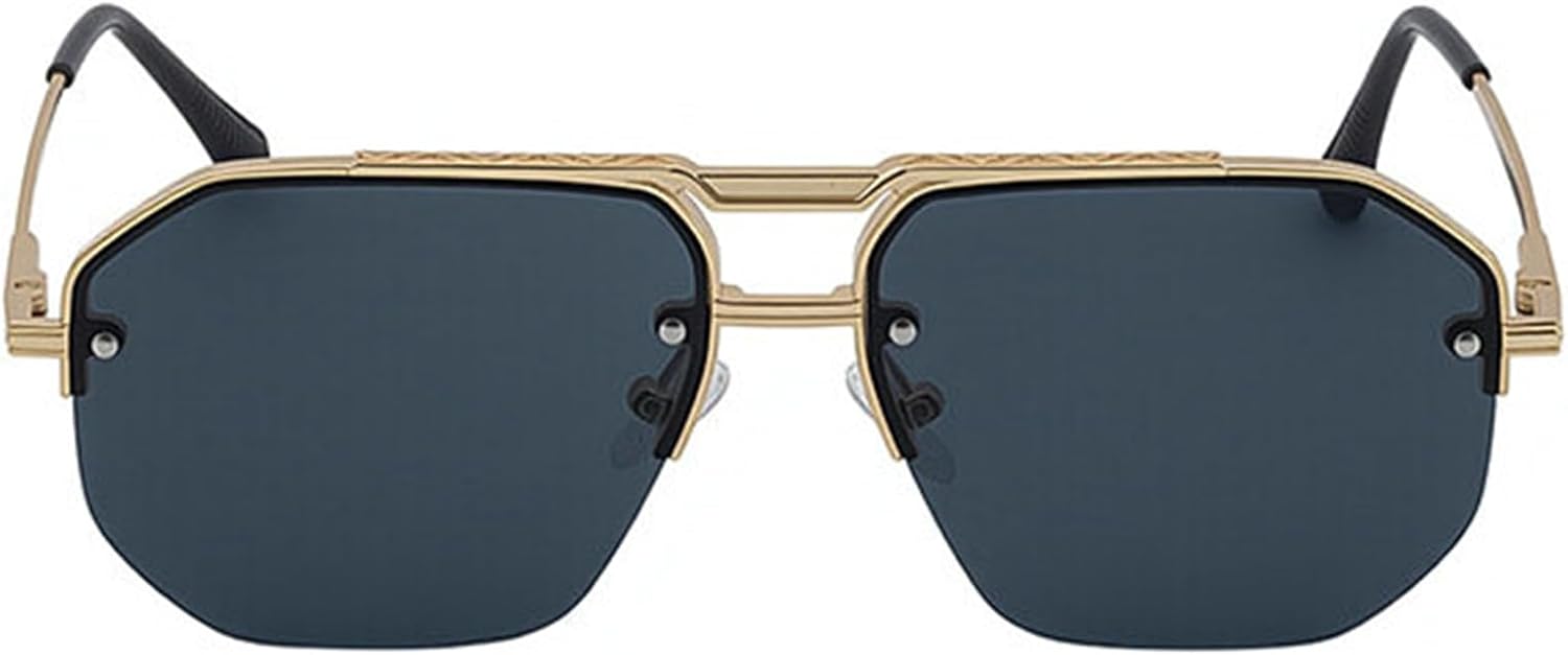 

Солнцезащитные очки Willochra Retro Pilot для женщин и мужчин. Классические безободковые солнцезащитные очки с градиентным переходом и двойной перемычкой. Защита от УФ-излучения UV400, C4