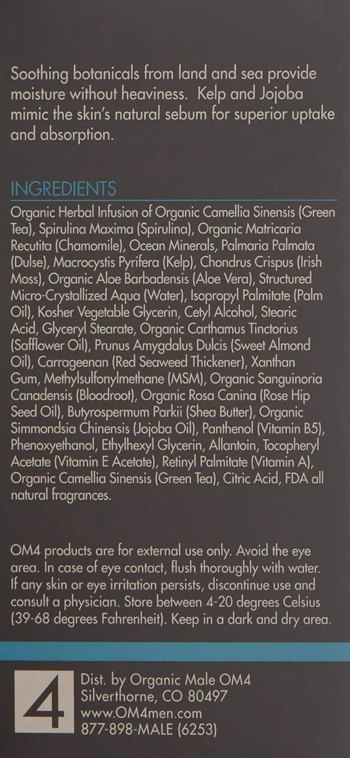 Крем для лица Organic Male — OM4 Sensitive Step - Sea Essentials Calming Moisturizer - Ультра-успокаивающий — фото 3