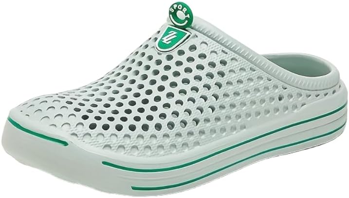 

Мужские дышащие сабо однотонного цвета, сандалии на застежке без ремешков, подходят для всех сезонов Hhhchpm, Cyan