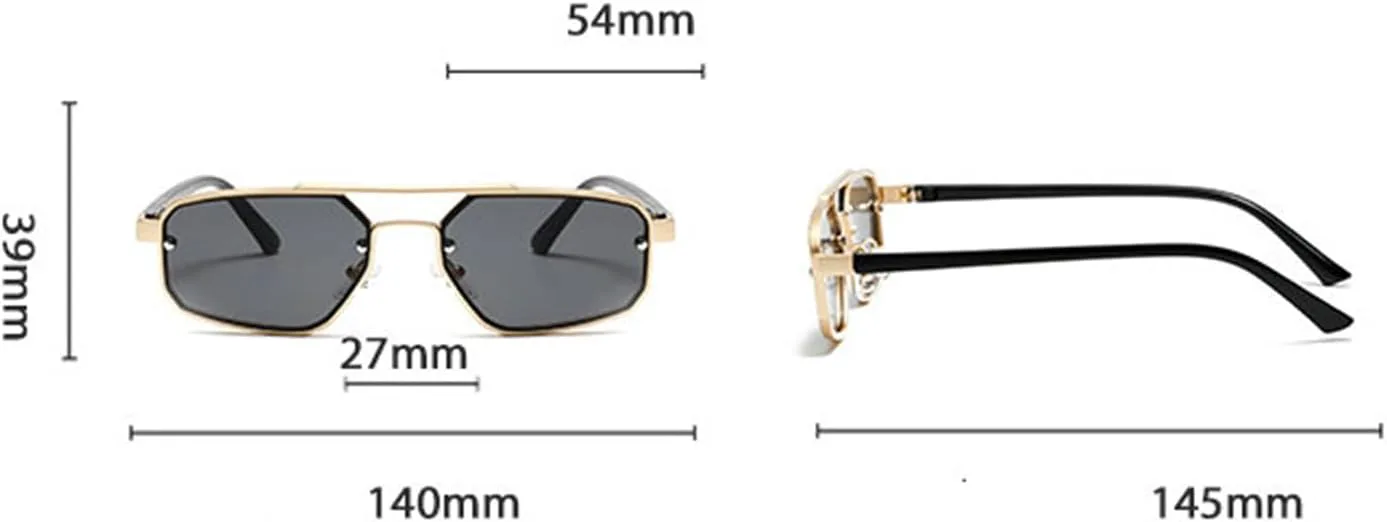 

Солнцезащитные очки Helena Fashion Square для женщин и мужчин, в стиле ретро, ​​с двойной дужкой, металлические, прямоугольные, популярные коричневые, C6