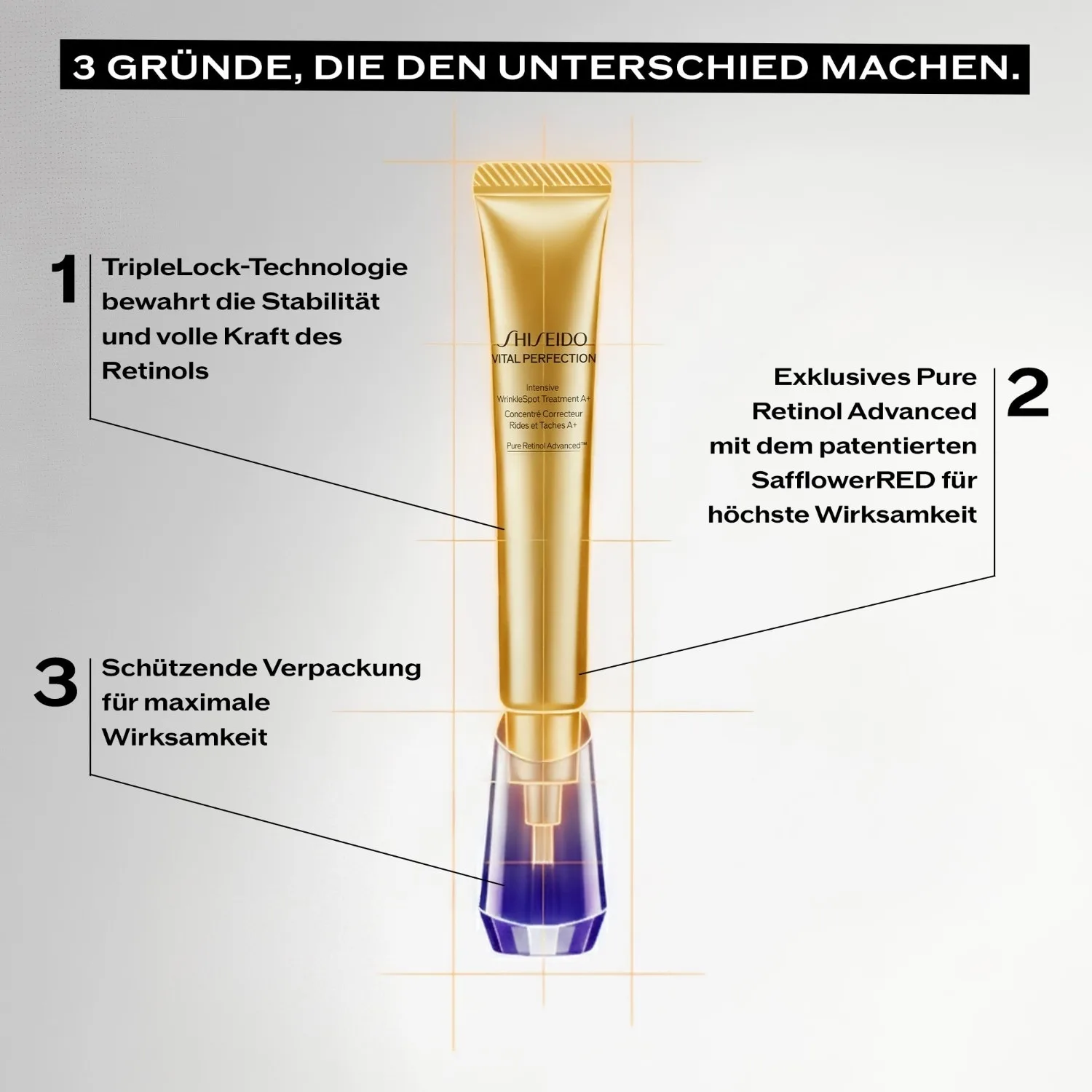 Антивозрастная сыворотка Vital Perfection Intensive для лечения морщин и пигментных пятен A+ Shiseido, 20 мл — фото 2