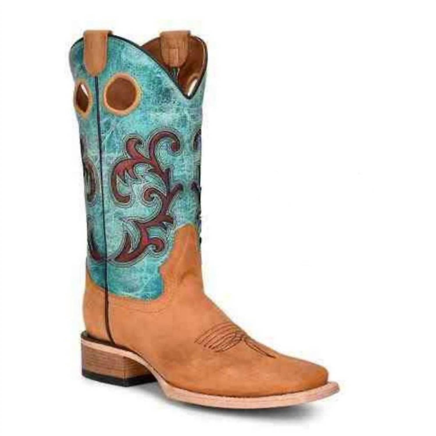 Ботинки женские Corral, цвет honey & turquoise