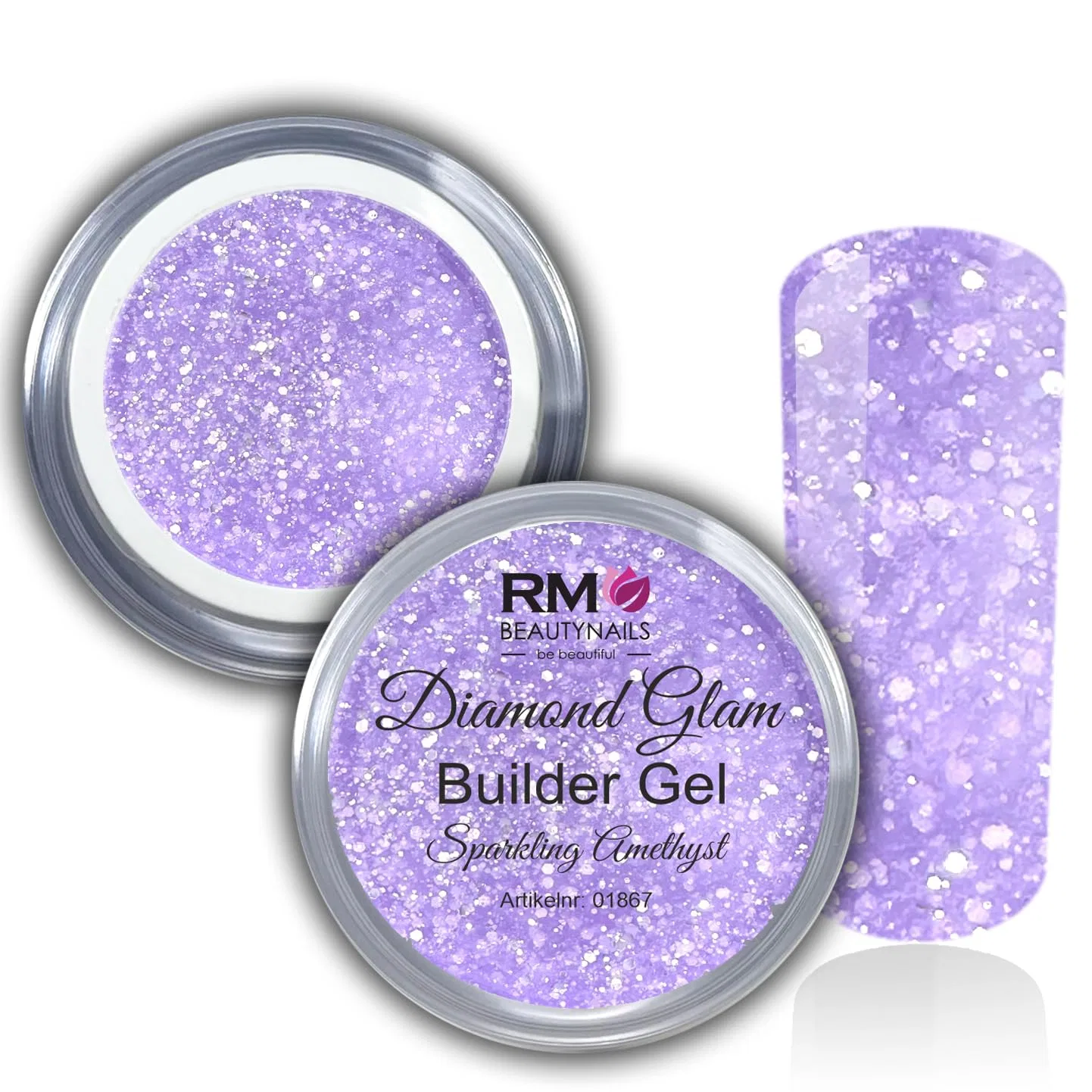 Гель для наращивания ногтей Diamond Glam Hema-Free от Builder Gel Rm Beautynails