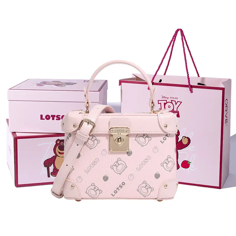 

Disney Сумка через плечо из ПВХ серии "Клубничный мишка", Pink[Lotso Box+Shopping Bag+Box]