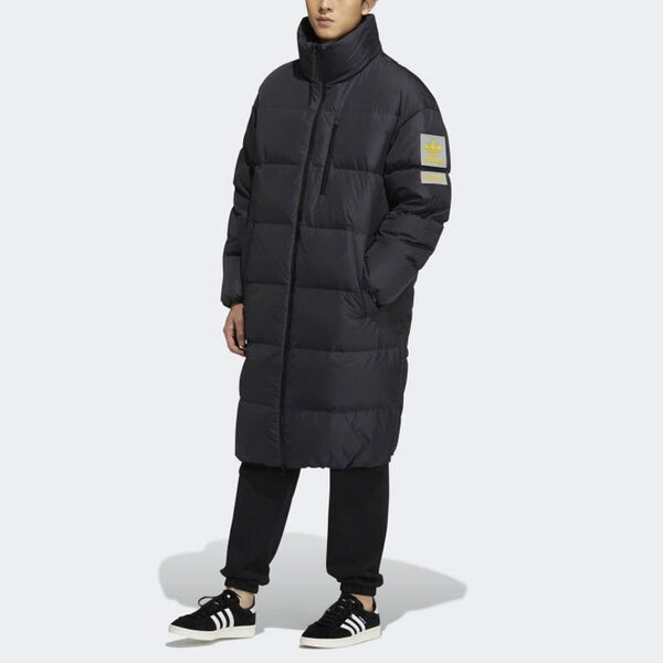 Пуховик adidas originals Hvy Fil Dwn Jkt Long Stay Warm Detachable hooded down Jacket Black, черный — фото 3