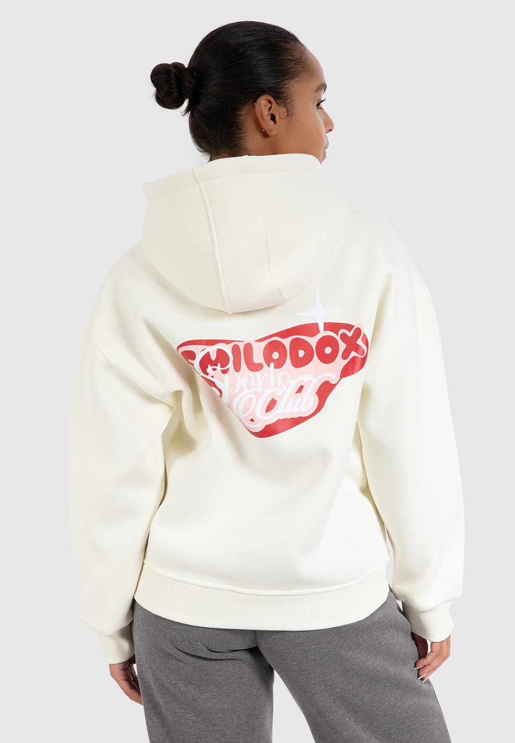 

Толстовка с капюшоном Smilodox, молочный