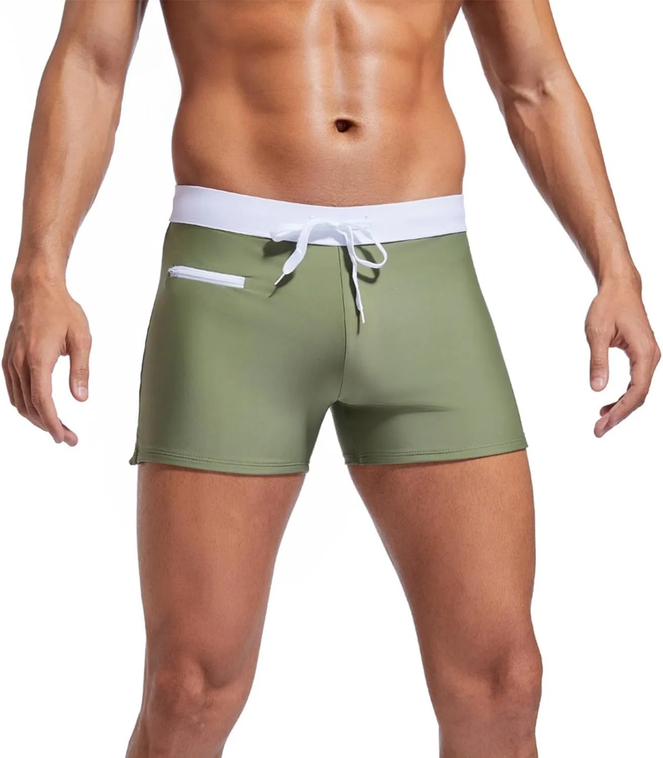 Плавки мужские эластичные Generic, A01_army Green