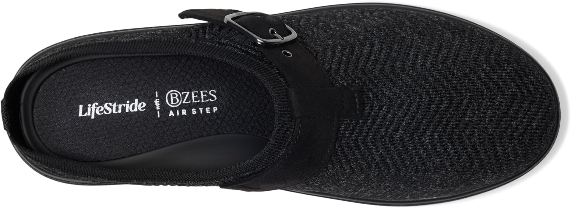Лоферы LifeStride Women's Balanceknit Mule/Clog Shoes, Black Heather — фото 2