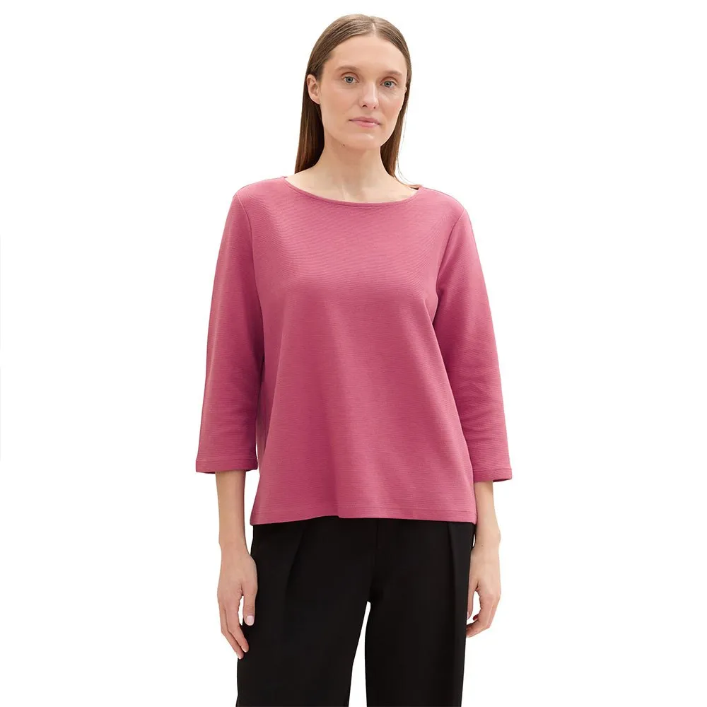 

Футболка Tom Tailor 1043102 Structured 3/4 sleeve, розовый