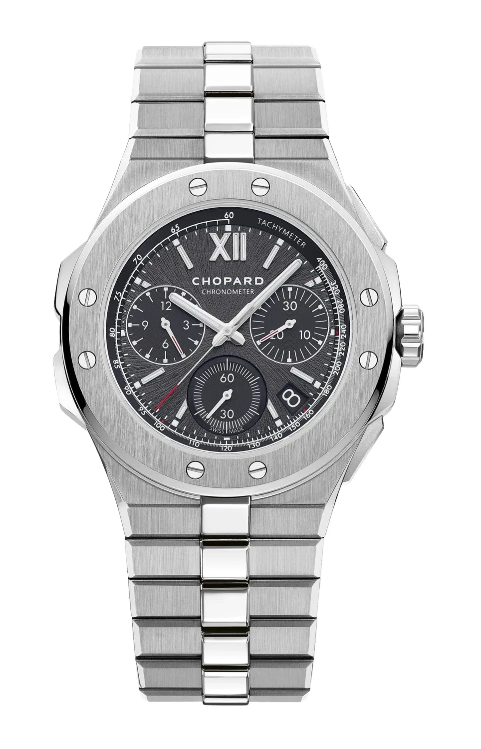 ALPINE EAGLE XL CHRONO 44 ММ, АВТОМАТИЧЕСКИЕ, CHOPARD LUCENT STEEL A223 - 298609-3002, черный