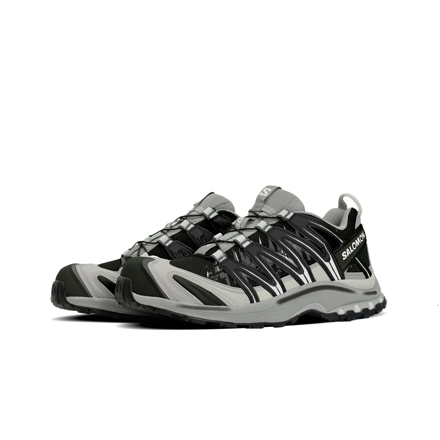 XA PRO 3D амортизирующая поддержка низкие кроссовки для бега Unisex SALOMON, черный/серый — фото 4