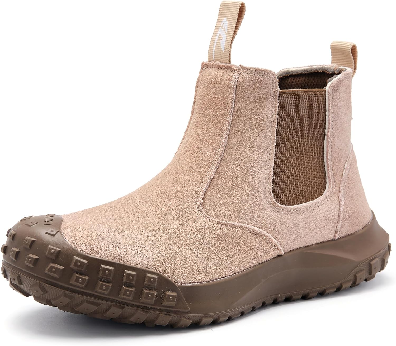 

Мужские ботинки CJSPORX со стальным носком, противоскользящие, кожаные, водонепроницаемые, Camel-2