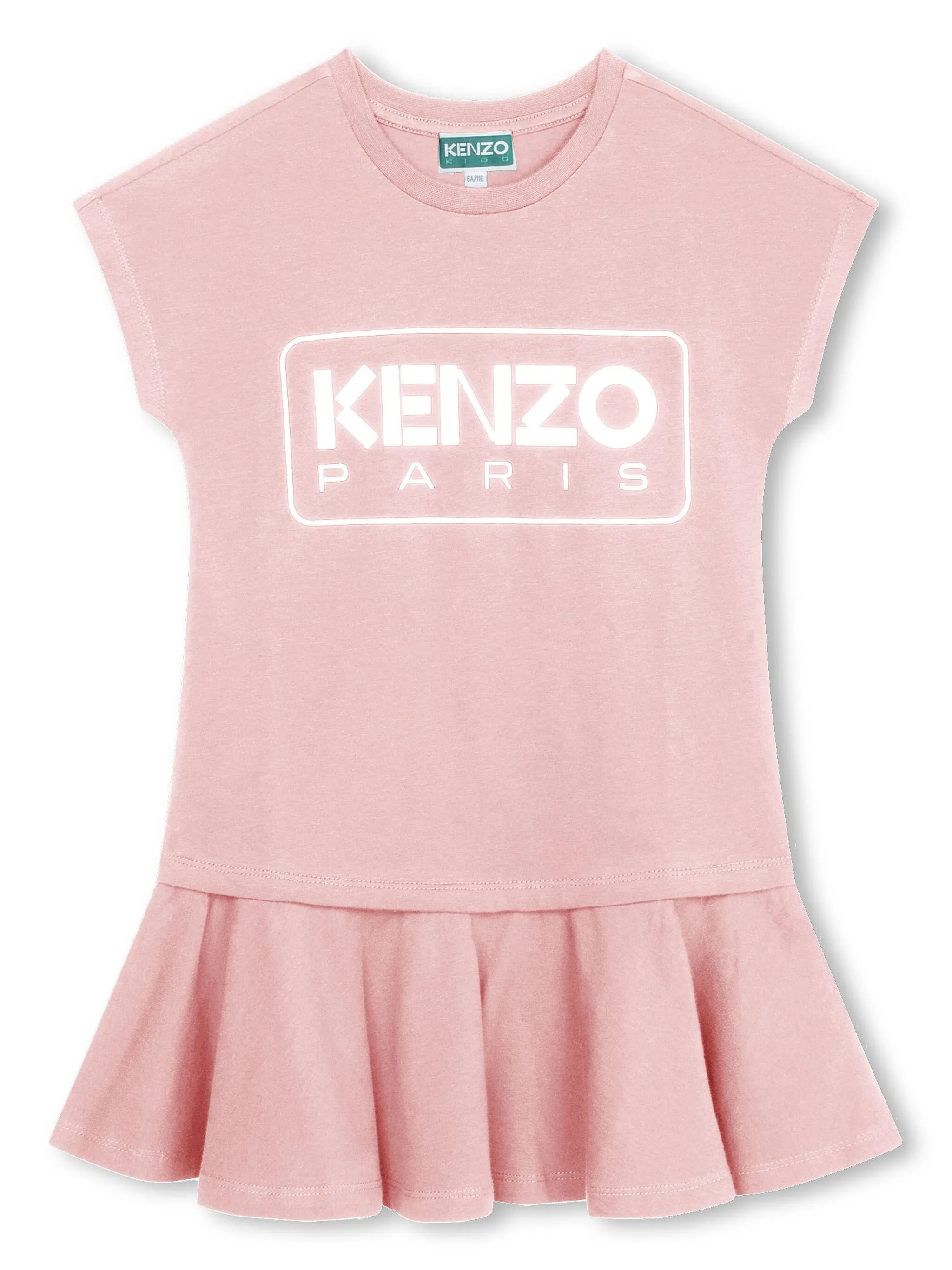

Платье из органического хлопка с логотипом Kenzo Kids, розовый