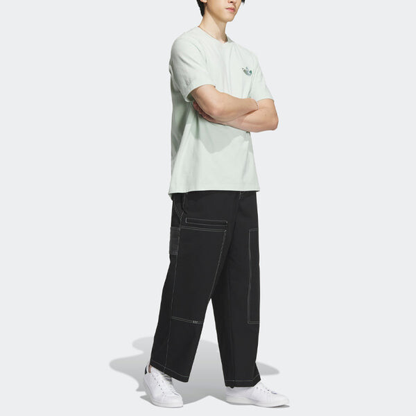 Футболка оригиналы с коротким рукавом классическая графическая футболка Adidas, зеленый — фото 4