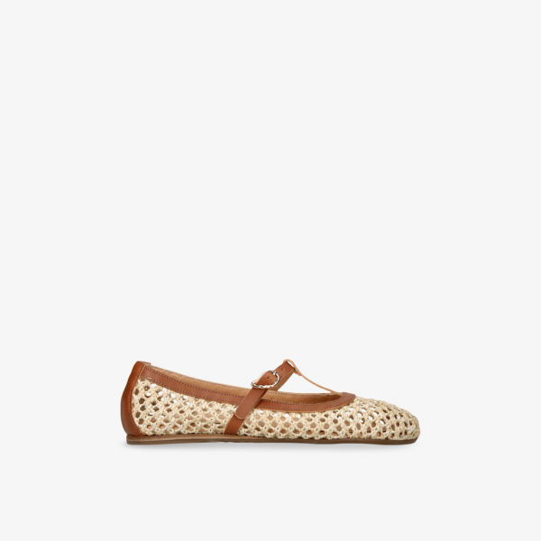 Балетки Ancient Greek Sandals Aerati из рафии и кожи, бежевый