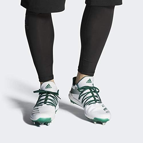 Бейсбольные бутсы для мужчин Adidas Afterburner 6, белый/зеленый — фото 3