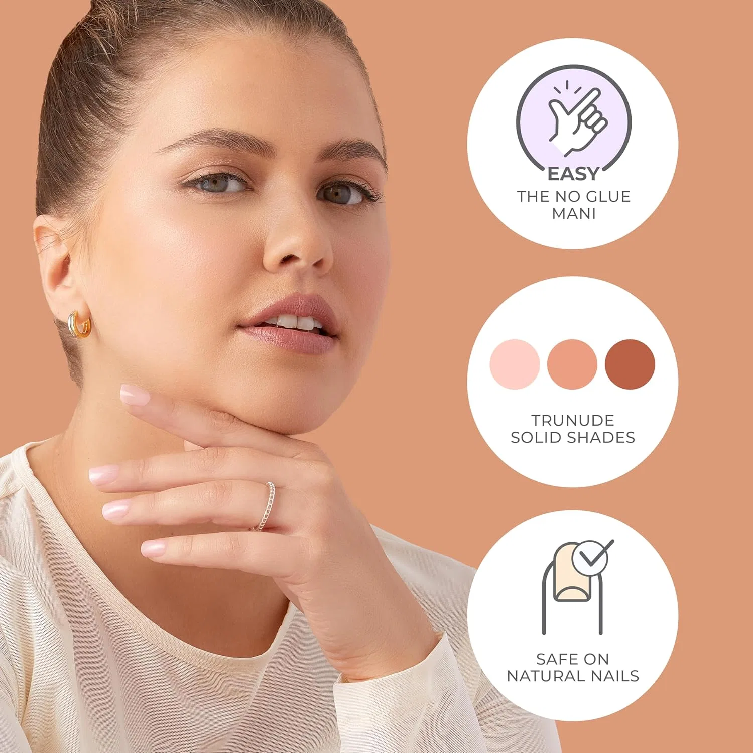 Накладные ногти KISS imPRESS Press-On Nails Bare But Better «Instinct» Impress, Nude — фото 3