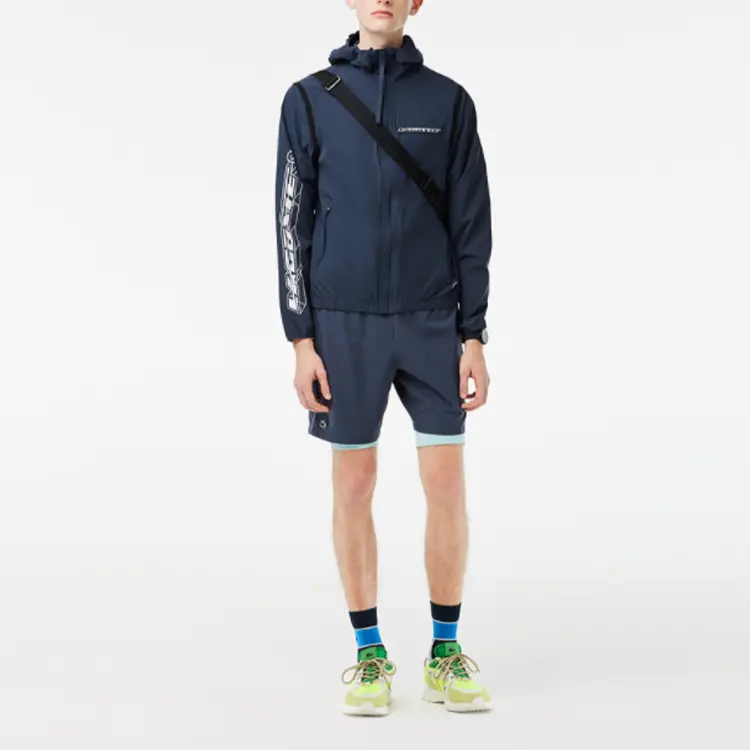 LACOSTE Повседневные шорты мужские темно-синие — фото 4