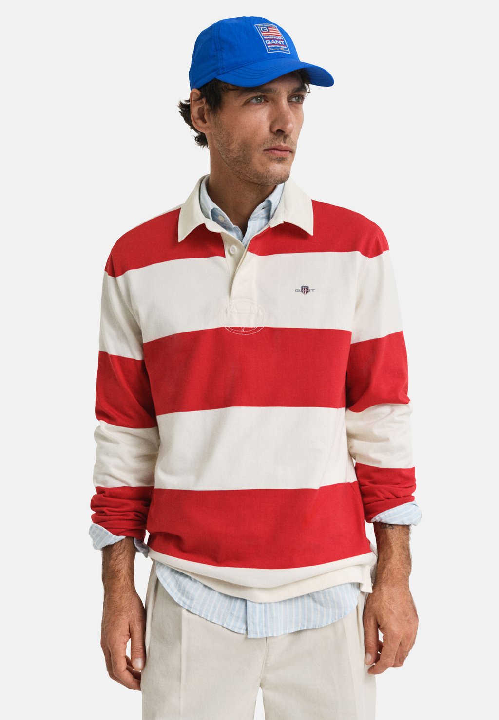 

Рубашка поло BARSTRIPE RUGGER - Long sleeved top GANT, красный