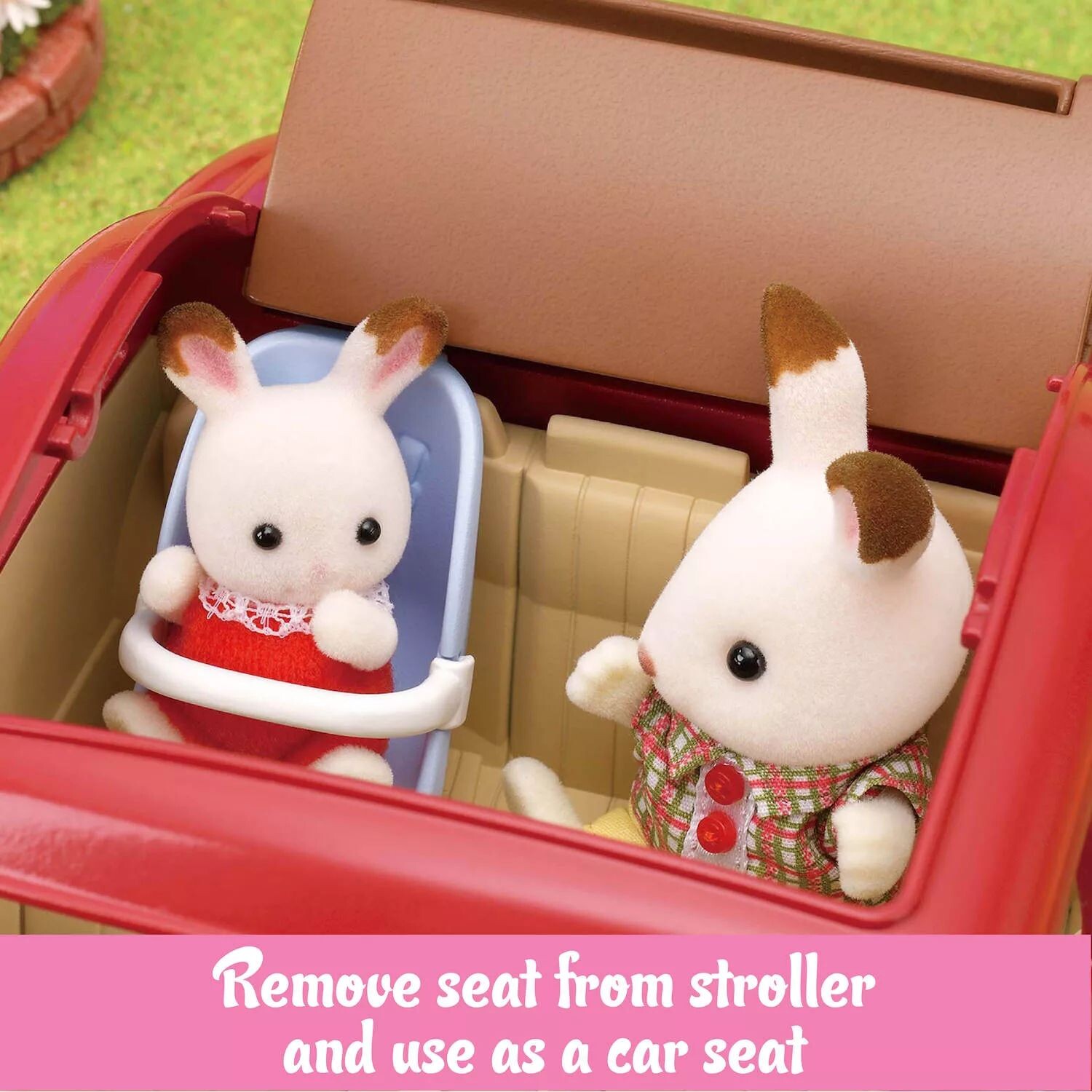 Семейный игрушечный автомобиль Calico Critters для кукол с детской коляской в ​​комплекте Calico Critters — фото 4