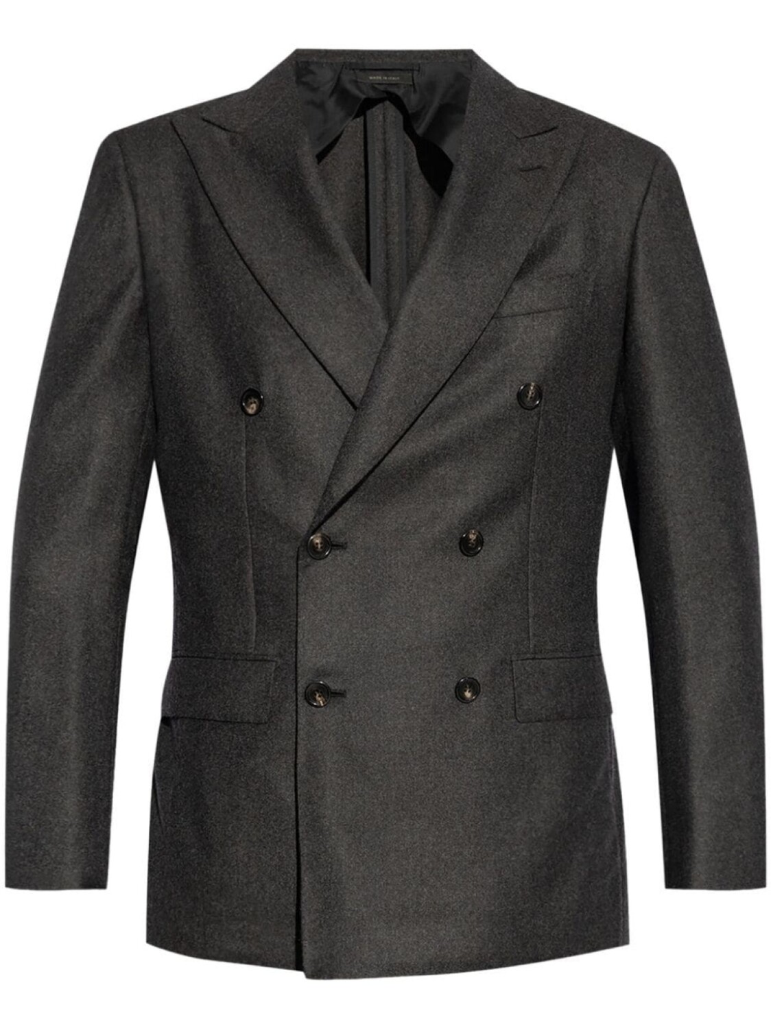 

Brioni двубортный кашемировый блейзер, черный