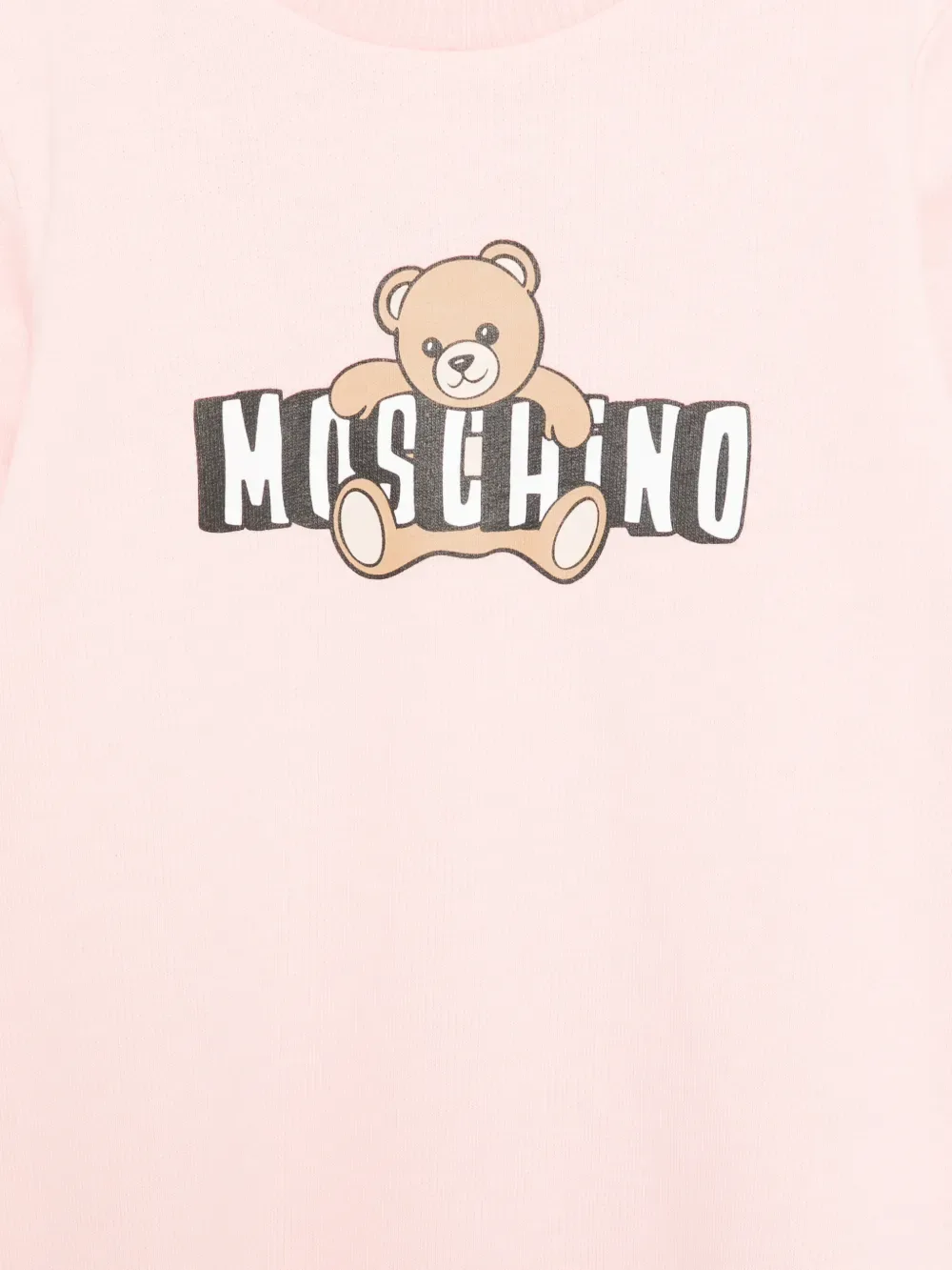 Пижама с принтом медвежонка Moschino Kids, розовый — фото 3