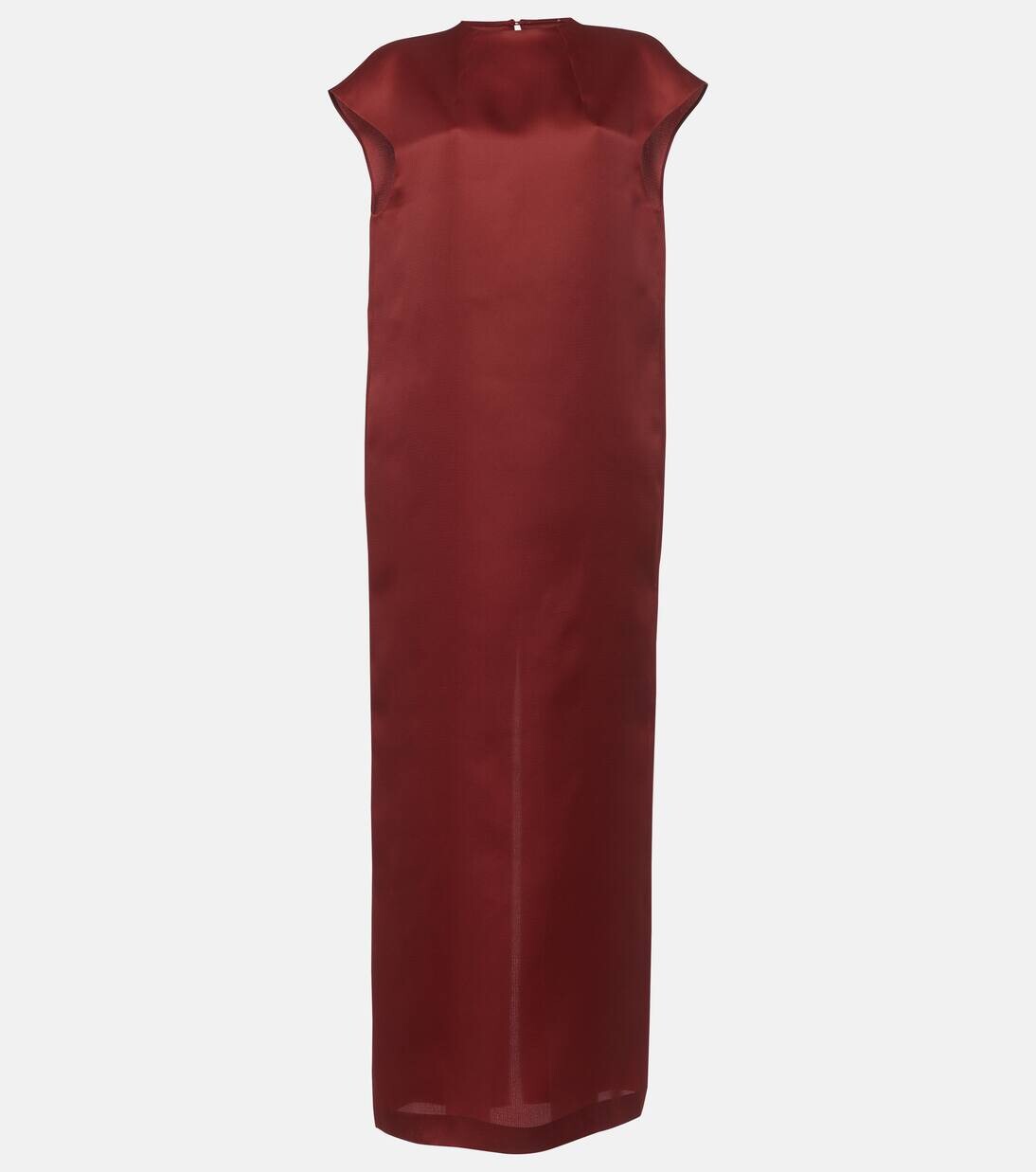 

Длинное шелковое платье Lohan Khaite, цвет oxblood