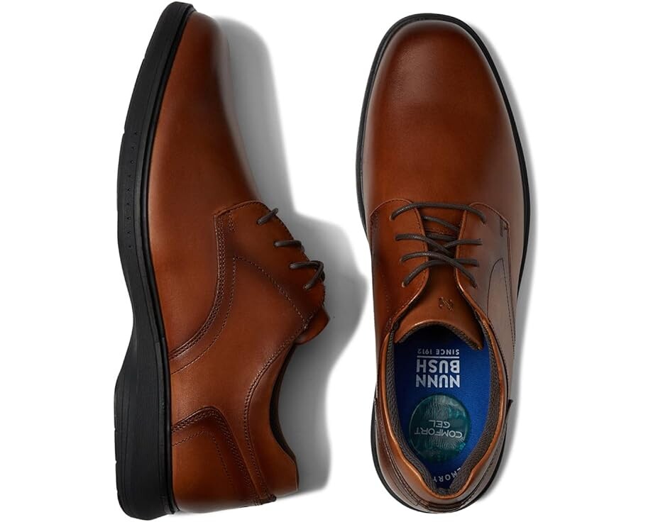 

Оксфорды Nunn Bush Kore Pro Plain Toe, цвет Cognac