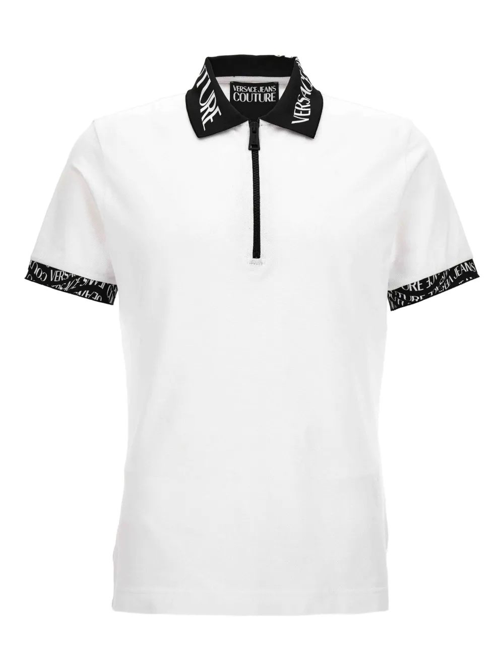 

Поло с логотипом Liquify Versace Jeans Couture, белый