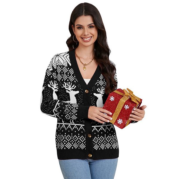 

Женский кардиган на пуговицах с длинным рукавом Yesfashion, Black