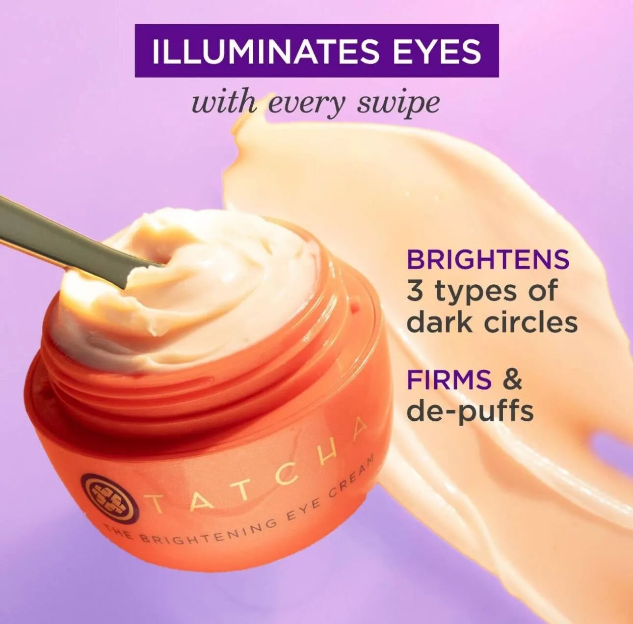 TATCHA Осветляющий крем для глаз | Осветление и уменьшение темных кругов под глазами с витамином С для сияющей и упругой кожи под глазами, 15 мл / 0,5 жидких унций. — фото 3