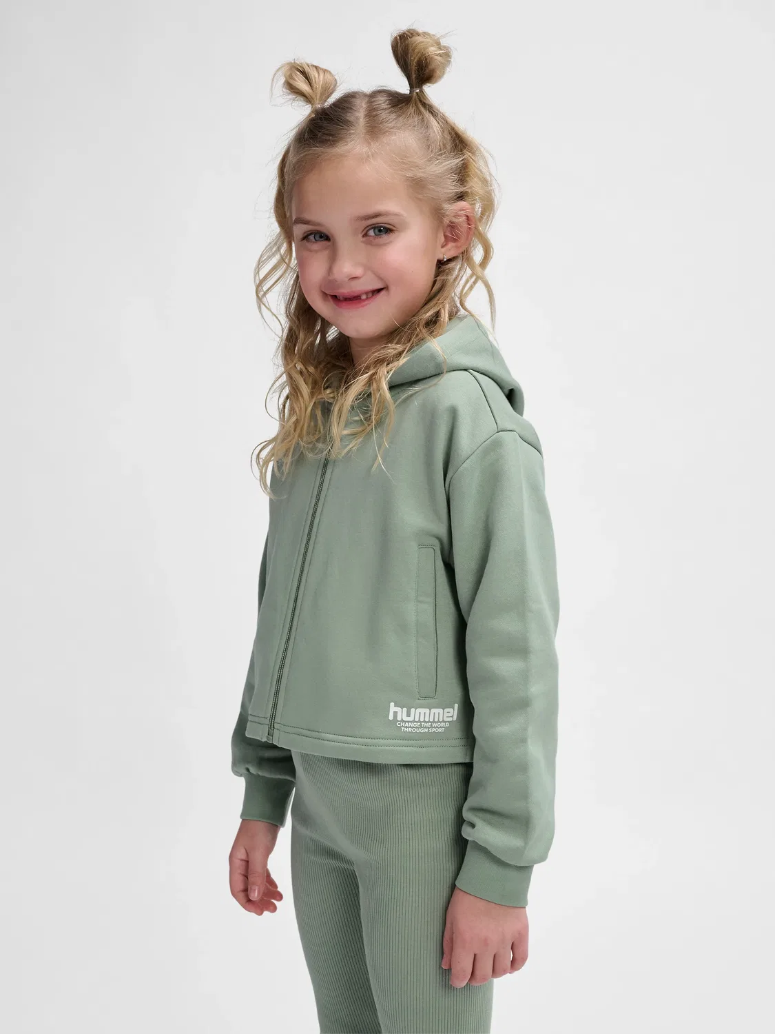 Капюшон с молнией, Hummel, lily-pad